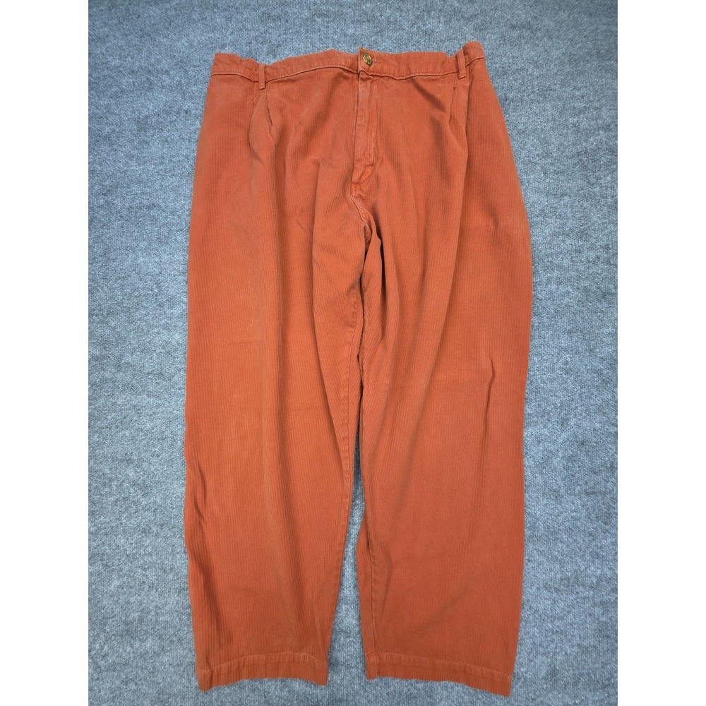 Big Bud Press Trousers Women's 3XL Orange Baggy Relaxed Cotton